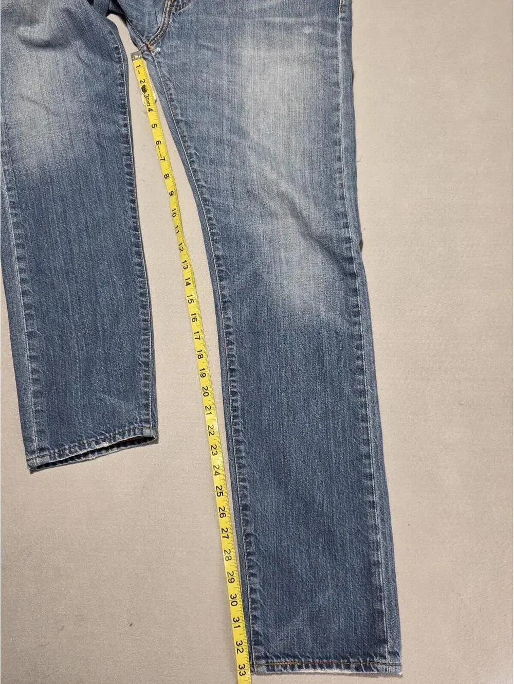 Levi's 508 Tapered Jeans W33 L34 Mens Blue Light Wash Denim 100% Cotton